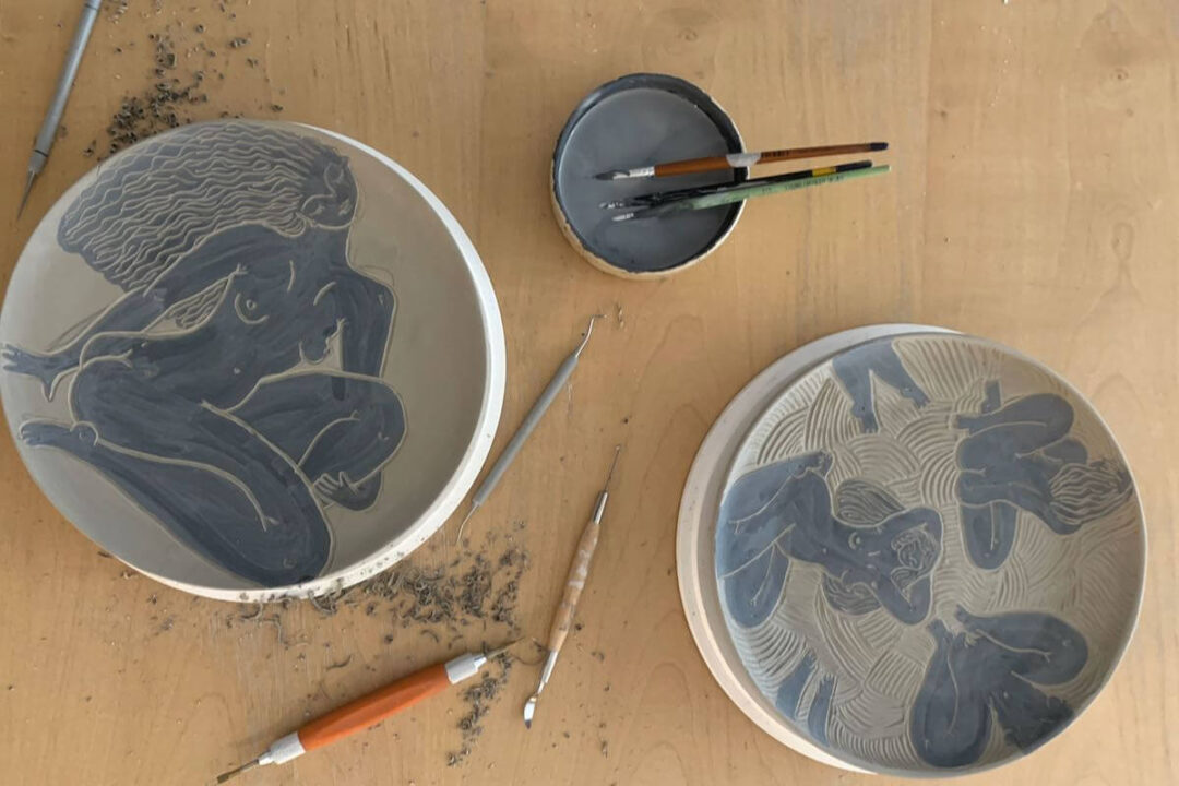 Warsztaty ceramiczne sgraffito miski Gabi Strama