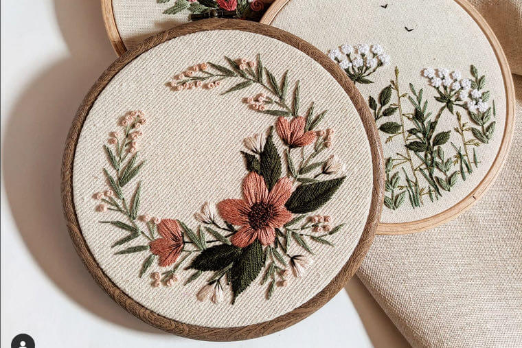 Warsztaty haftowania haftu haft plaski Michalina Mruczek HandMade